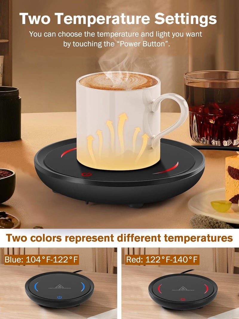 PUSEE Candle Mug Warmer, Gravity-Induction Coffee Mug Warmer for Desk with 2 Temp Settings, Auto Shut Off Coffee Cup Warmer, Beverage Warmers Heating Plate for Coffee, Tea, Milk and Candle Wax - Image 2